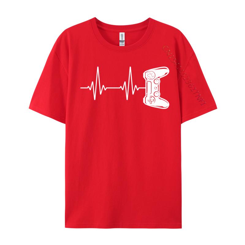 Gaming Controller Gamer Video Game Heartbeat Tops Tees Gamer Heartbeat Video Game Lover Unisex Tshirt Slim Fit T Shirts Hip Hop S