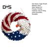 Independence Day Patriotic Eagle Wreath Red White Blue Wooden Bird Indoor Outdoor Front Door Wall Hanging Garland Pendant 4th of July Festival