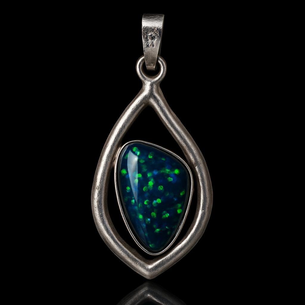 31 Ct Natural Fire Opal Fancy Shape Pendant 925 Sterling Silver Certified