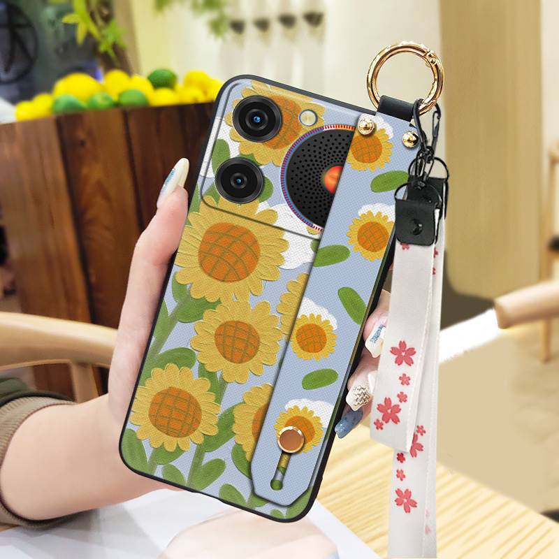Phone Holder Dirt-resistant Phone Case For ZTE Nubia Music Wrist Strap Ring Anti-knock Protective Fashion Design Durable