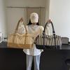 New striped big bag autumn short trip bag leisure sports fitness bag yoga bag women's clothes luggage bag