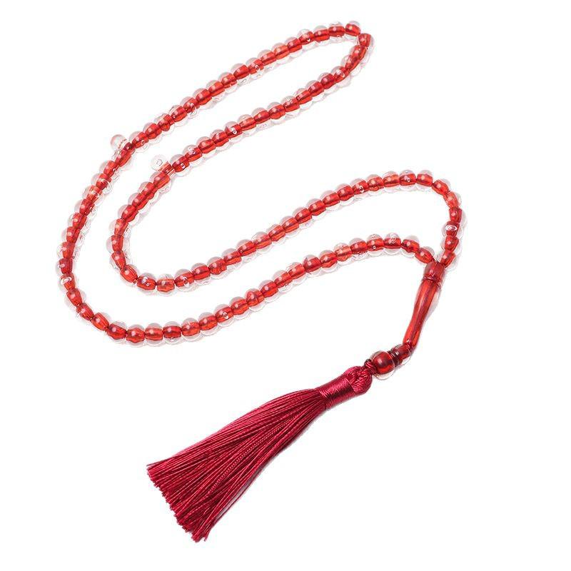 99 Klar gefärbte Kern-Muslime Gebetsperlen - Nahöstlicher Arabischer Rosenkranz Schmuck