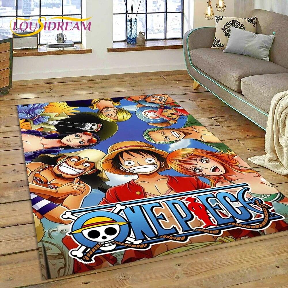 3D Cartoon HD One PIECE-E Anime Carpet Rug for Home Living Room Bedroom Sofa Doormat Decor,kids Area Rug Non-slip Floor Mat Gift