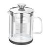 1/1.5L Glass Oil Filter Pot Soy Milk Yogurt Strainer Glass Container Food Strainer with Scale