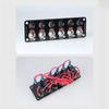 Marine Toggle Switch Panel 6 Gang Boat Electrical Panel Waterproof ON OFF Rocker Switch with 10A Fuses for 12 24V Car