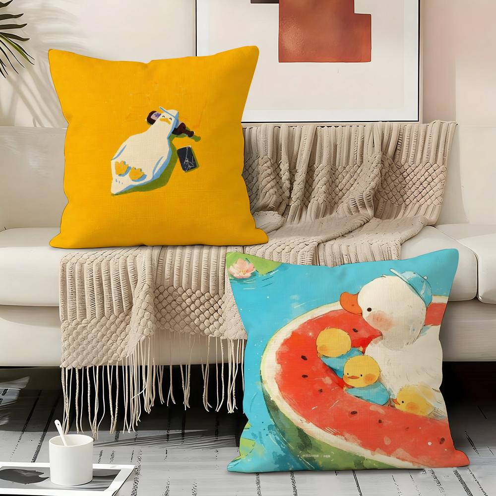 Funny And Surprising Duck Pillow Case Pillowcase, Double-Sided Printed, Sofa Cushion, Bedroom Headboard Pillow
