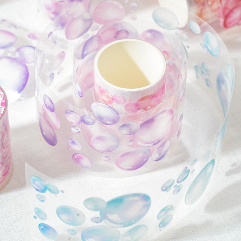 Mr. Paper 4Style 1Roll/bag Illusion Bubble Series Long Loop Die-cut PET Tape DIY Handbook Decoration Material Tape