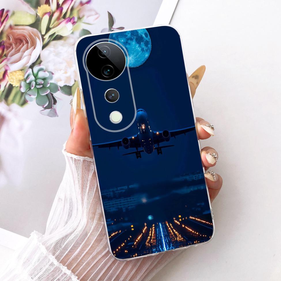 Casing For Vivo S19 Pro Clear Case Aesthetic Luxury Cute Fashion Flower Funny Painted Funda For Vivo S19Pro V2362A Cover