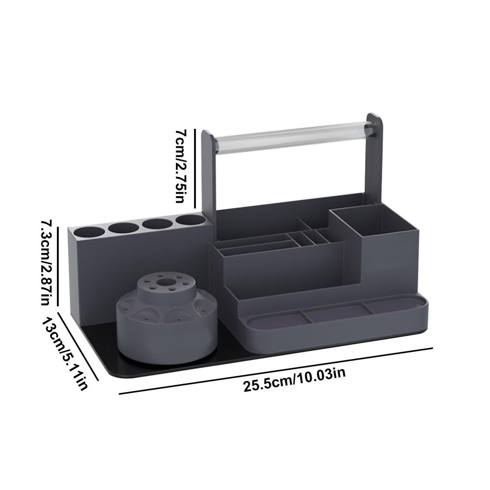 

Screwdriver Storage Rack For Desktop Screwdriver Organizer 360 Degree Rotating Organizers For Hex Screw Driver Tool Kit сірий колір