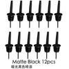 12PCS metal Black Stainless Steel Bottle Pourers Pouring Spouts for Liquor Wine and Spirits Perfect for Bar 5