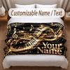 Music General Theme Soft Blanket Personalized Custom Name Text Print Warm Blanket Home Sofa Bedroom Decor