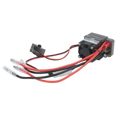 RC ESC Brushless Motor and ESC RC 360A Waterproof Brushed ESC with Heatsink and Cooling Fan for 1/10 RC Crawlers