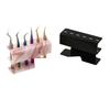 6/8-Hole Acrylic Tweezers Stand Display in Black Pink & White Lashes Eyelash Glue for Eyelash Extension Square Shape