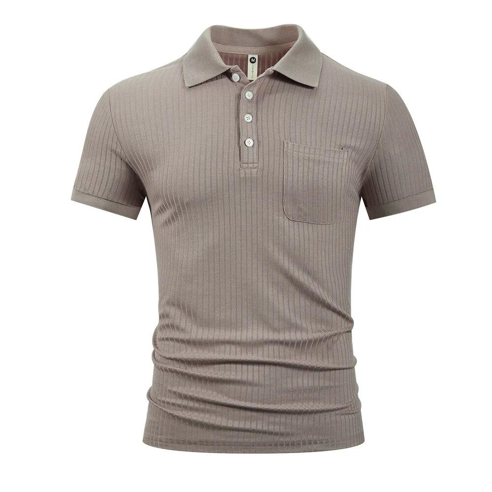 

Мужские повседневные футболки, летняя мужская футболка с лацканами для фитнеса, топы с короткими рукавами, футболки, мужская одежда, уличная одежда EU XXL кофейный