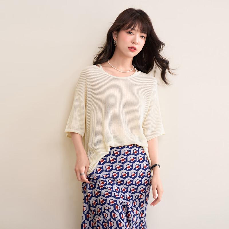 Mokana Women's Urban Casual Short Sleeve Knit Top