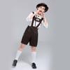 3Pcs Boy Oktoberfest Costume Kid Uniform Lederhosen Shorts with Shirt and Hat for Halloween Party Oktoberfest Festivals