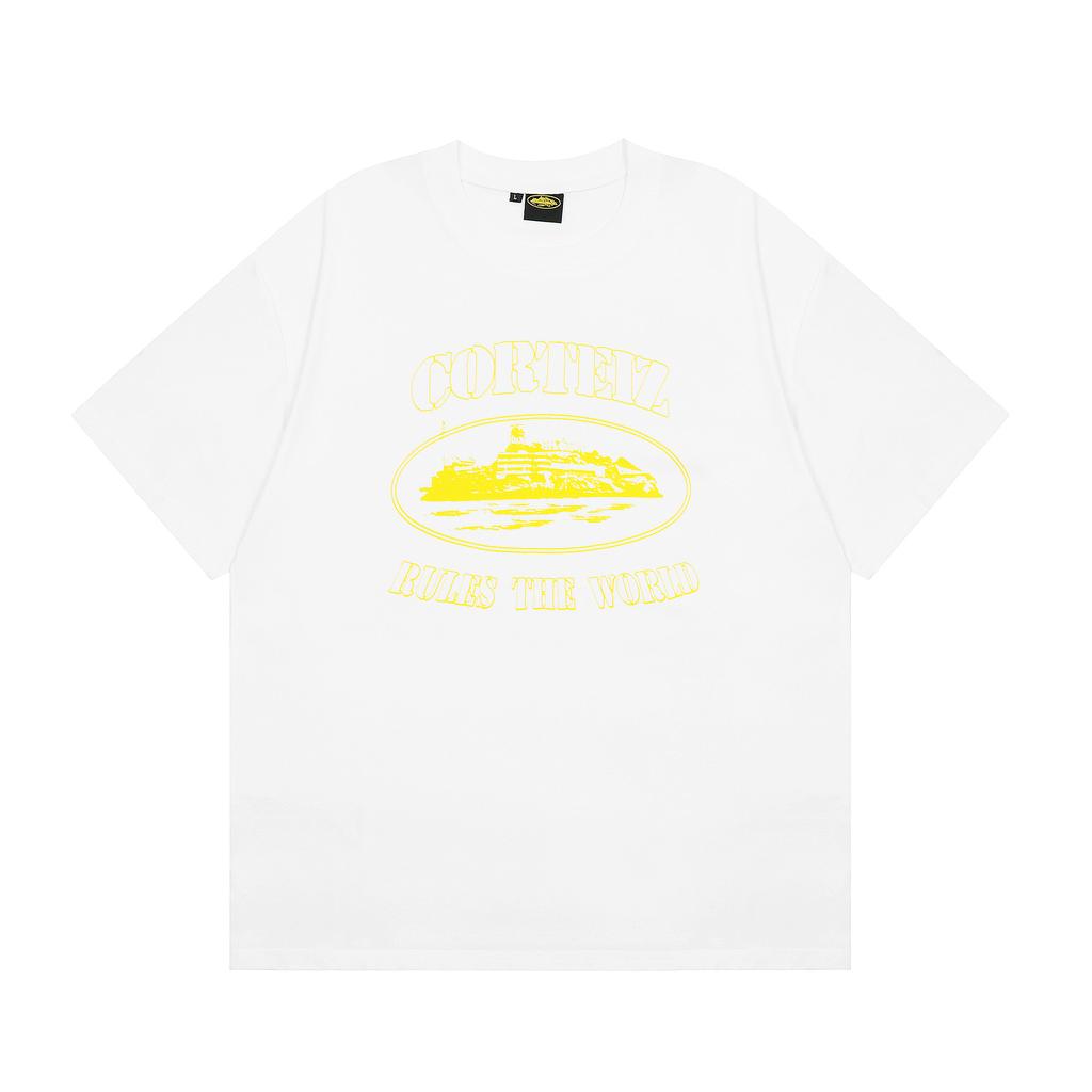 Manufacturer wholesale foreign trade Alcatraz series color pattern letter printing round neck short-sleeved T-shirt top summer INS
