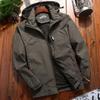 Vår och Höst Herrjacka Utomhus Casual Laddning Vindtät Vattentät Lös Stor Storlek Jacka