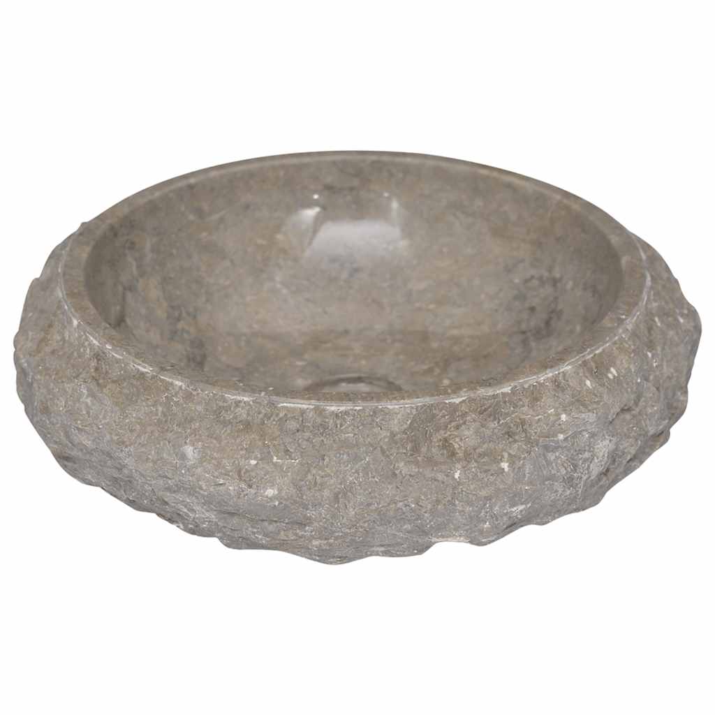 Grey Wash Basin Ø40x12 Cm Marble