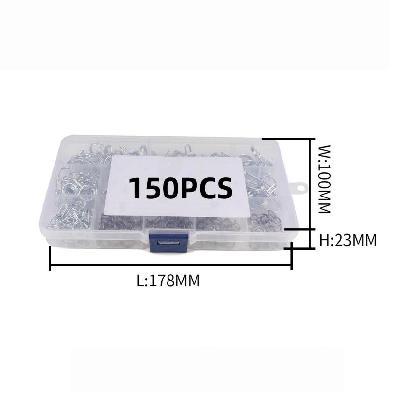 70/150Pcs Hose Clamp Fastener Stainless Steel Spring Clip Fuel Line Hose Water Pipe Air Tube Car Plumbing Tools