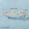 New bridal headdress rhinestone pearl comb metal leaf handmade hair accessories soft pottery flower plate hair comb