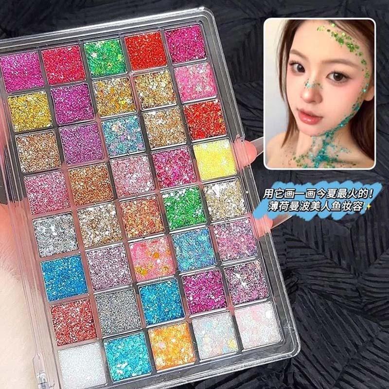 Forty-color Eyeshadow Disc Sequins Pearlescent Matte Glitter Stage Makeup Cosmetics Eyeshadow Disc