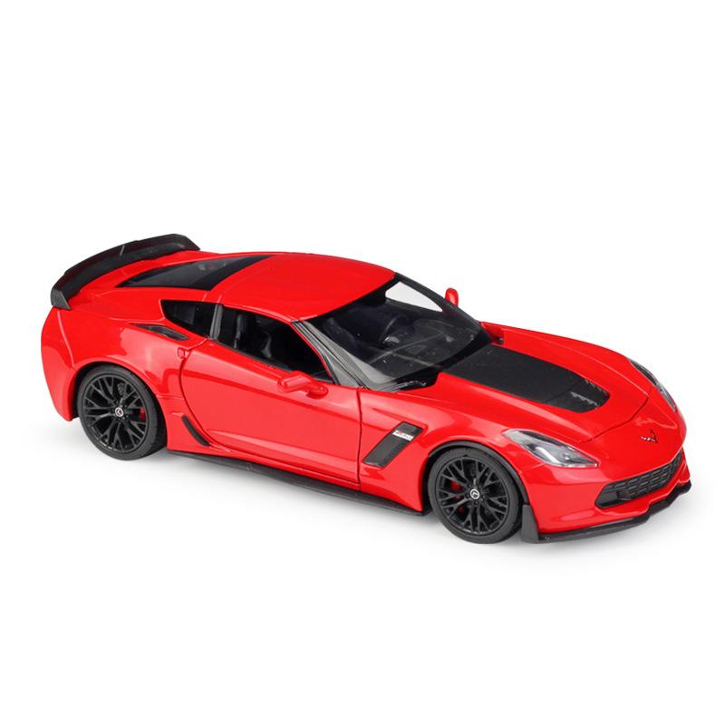 

WELLY 1/24 Chevrolet Corvette Z06 2017 Alloy Sports Car Model Diecast Racing Car Model Simulation Collection Childrens Toys Gift червоний