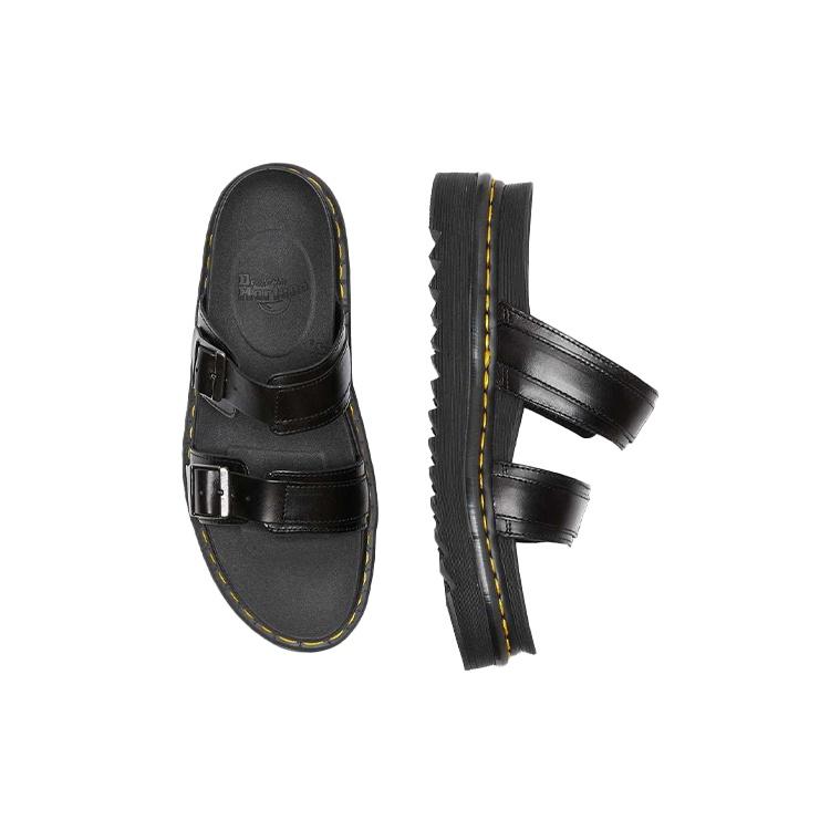 Dr. Martens Myles Brando Leather Sandals Black Men's 23523001
