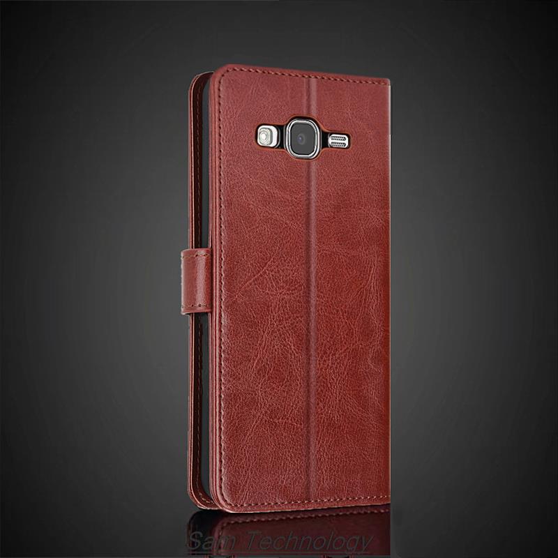 Kartenhalter Hülle für Samsung Galaxy J7 2015 J700F J700 PU Leder Flip Cover Retro Brieftasche Handyhülle Business Fundas Coque