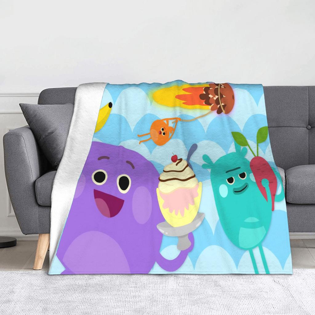 Bumble Nums Cartoon Blankets Flannel Autumn/Winter  Multi-function Soft Throw Blanket for Sofa Travel Quilt