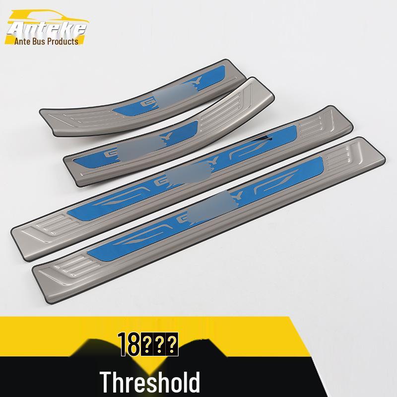 Fits 18 Binrui models: Door Sill Bright Strip, Bumper Trunk Welcome Pedal Trim, Anti-Scratch Sticker.
