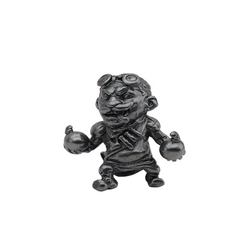 Brass Alliance Gnome Smoking Soldier Engineer Knife Beads Diy Paracord Woven Lanyard Keychain Pendants Edc Tool Accessories
