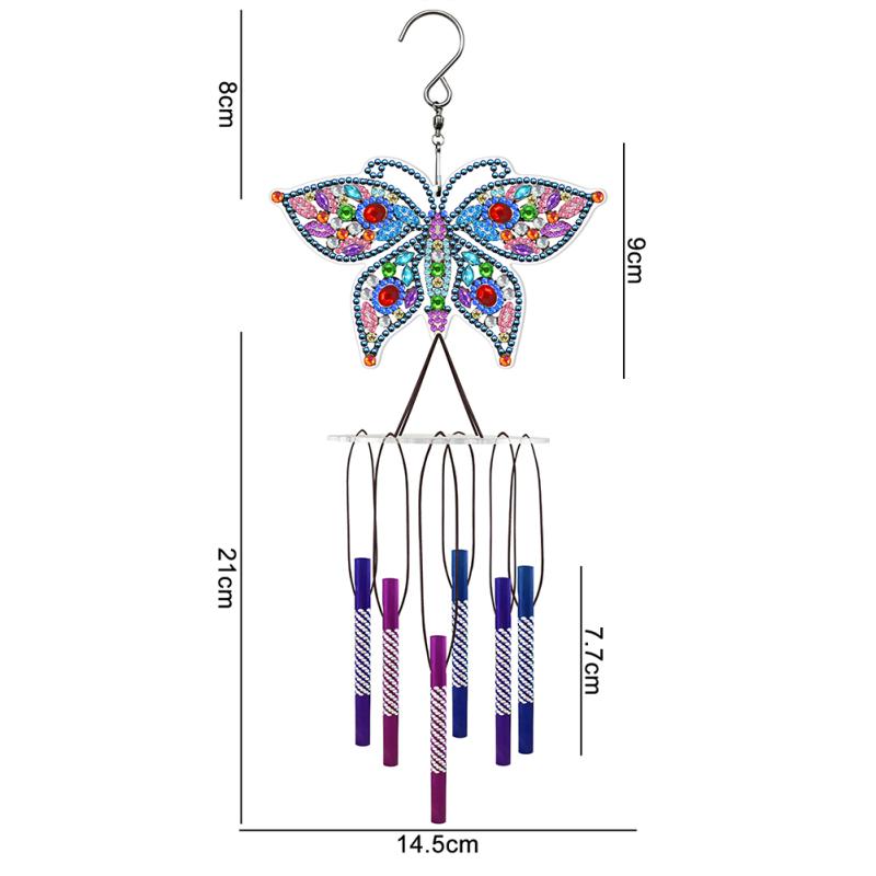 Resin Animal Wind Chime Pendant Diamond Painting Hanging Wall Ornaments Home Balcony Garden