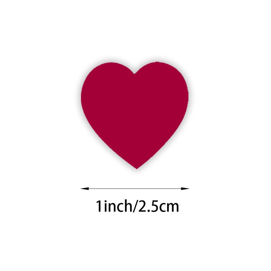 Heart-Shaped Love Stickers - 500 Self-Adhesive Labels per Roll