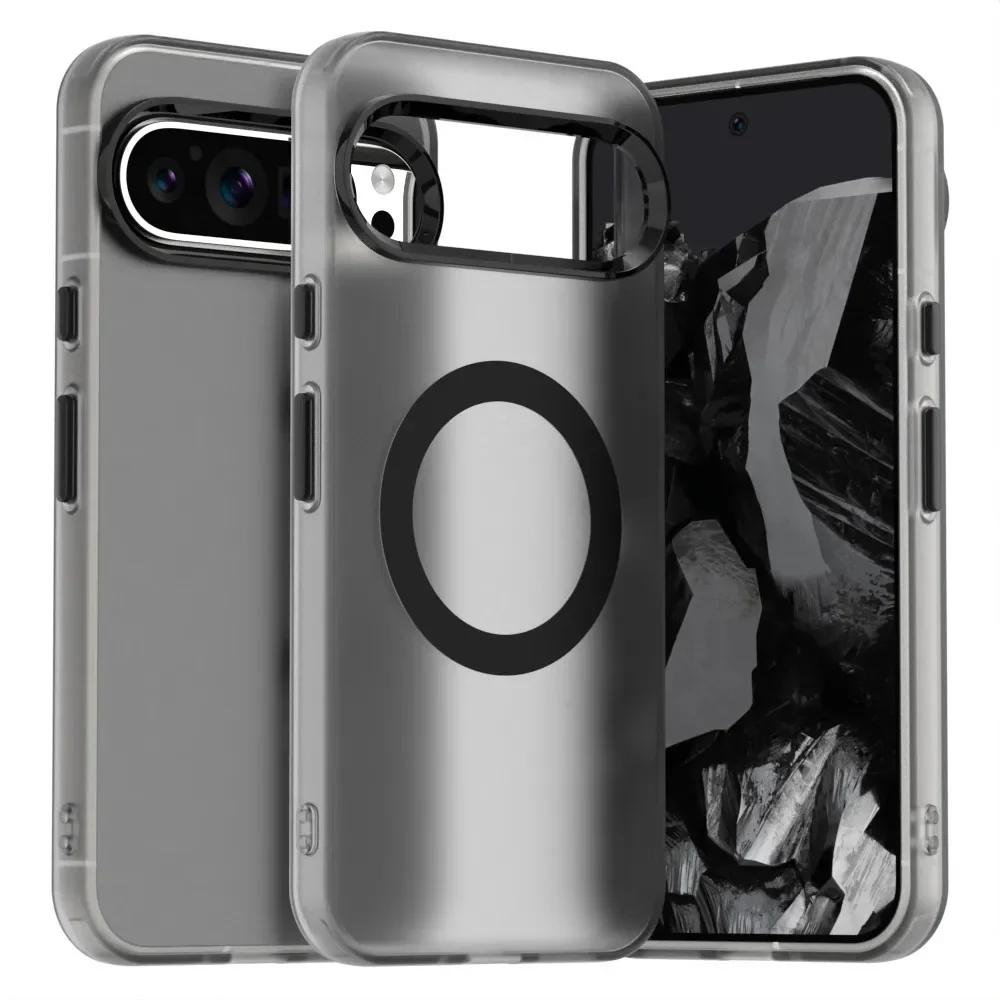 Crystal Matte Clear Candy Color Phone Case for Google Pixel 10 9 8 A Pro XL Shockproof Magnetic Wireless Charge Protector Cover
