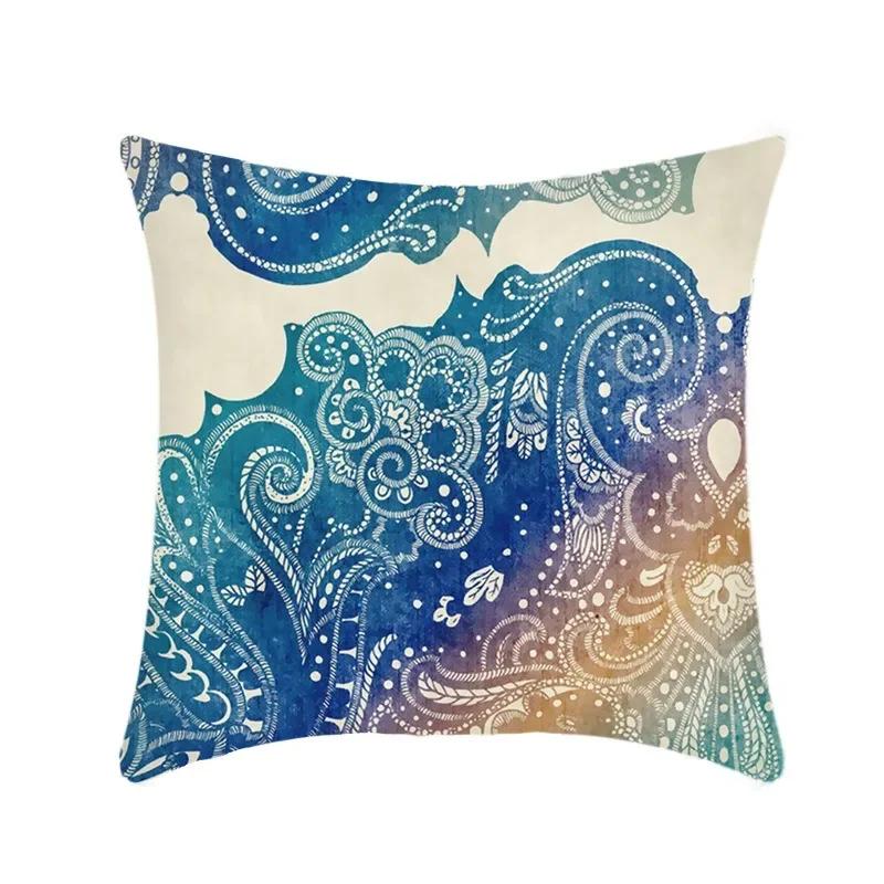 Office Sofa Cushion Cover Mandala Array Printed Luxury Home Decor Cushion Cover