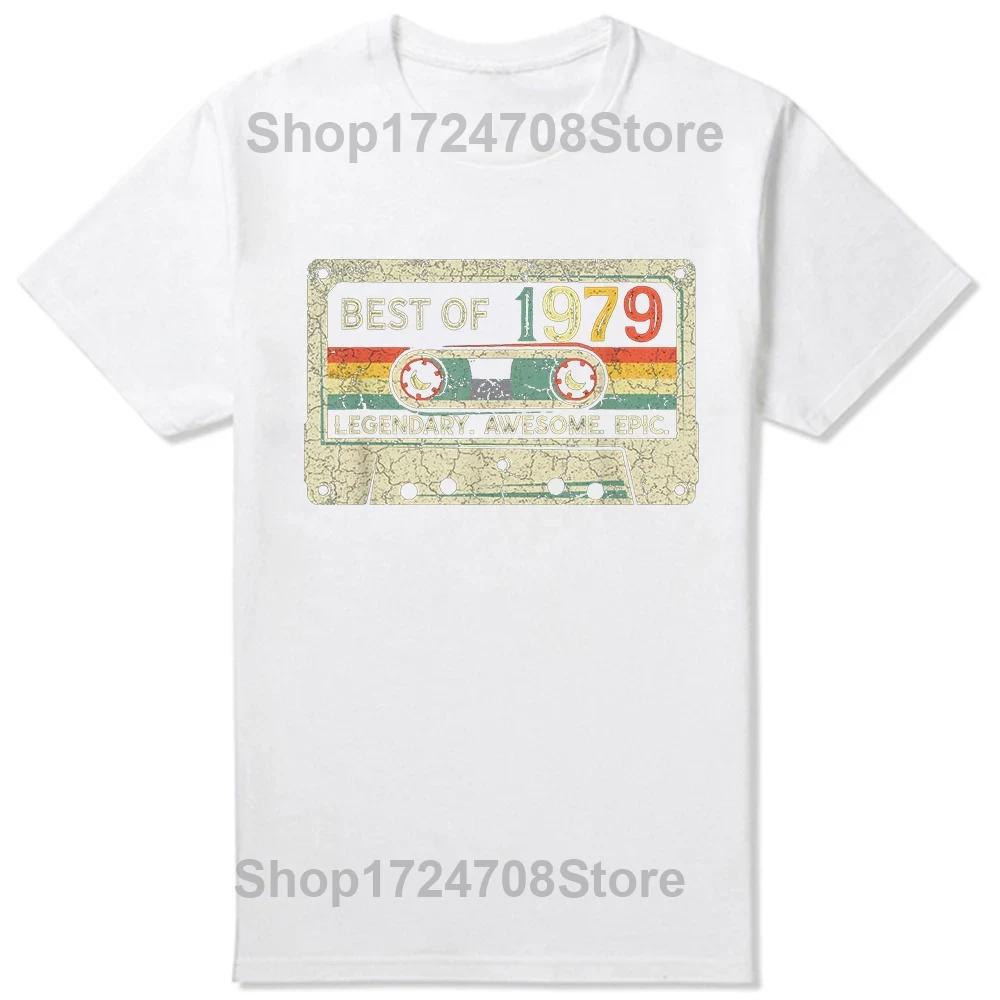Vintage 1979 Limited Edition 45 Years Old 45th Birthday T Shirts Gifts Cotton Summer Tees Tops Men's Short Sleeve T-shirt