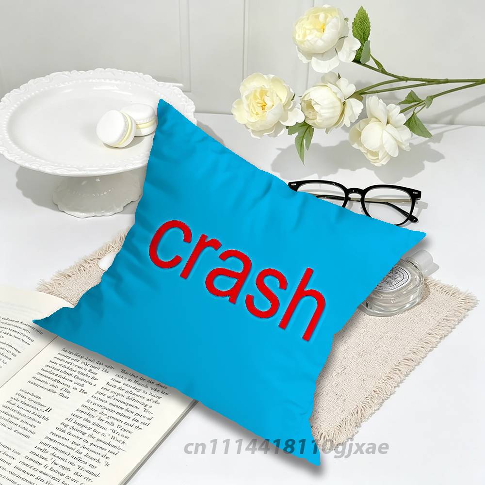 CCharli xcx Brat Crash Sucker Pillow Case For Home Bedroom Car Office Decoration Living Room Sofa Cushion Cover Suitable