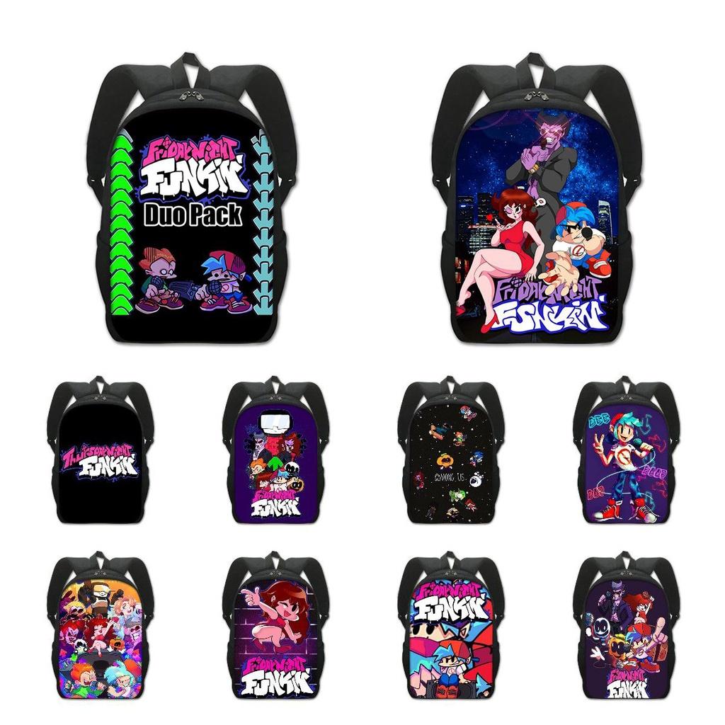Stylish Friday Night Funkin Backpack For Cartoon Game Fans With Adjustable Straps