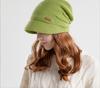 Winter Fleece Lined Small Brim Knitted Hat Women Soft Stretchy Warm Beanie Cap for Cold Weather Outdoor Use