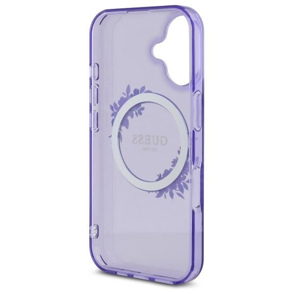Guess Guhmp16Shfwfcu Iphone 166.1 Fioletowy/Purple Hardcase Iml Flowers Wreath Magsafe