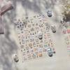 3D Embossed Bear Scrapbooking Stickers Cute Line Art Puppy for Nail Art Lighter Decal Waterproof Self Adhesive