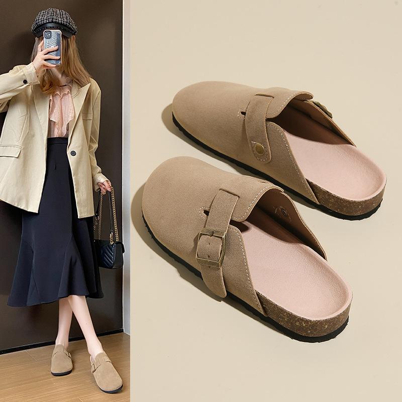 

Slippers women s summer wear fashion 2025 new Boken with skirt high-end thick-soled bag head lazy Boken sandals 43