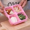 4 Grid Snack Containers Reusable Meal Prep Lunch Containers Portable for Kids and Adults Home Snack Storage Bottles Kitchen Tool