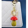 Unique Cartoon Mushroom Pendant Keychain Handmade Keyring Trendy Bag Ornament for Fashion Enthusiasts and Students