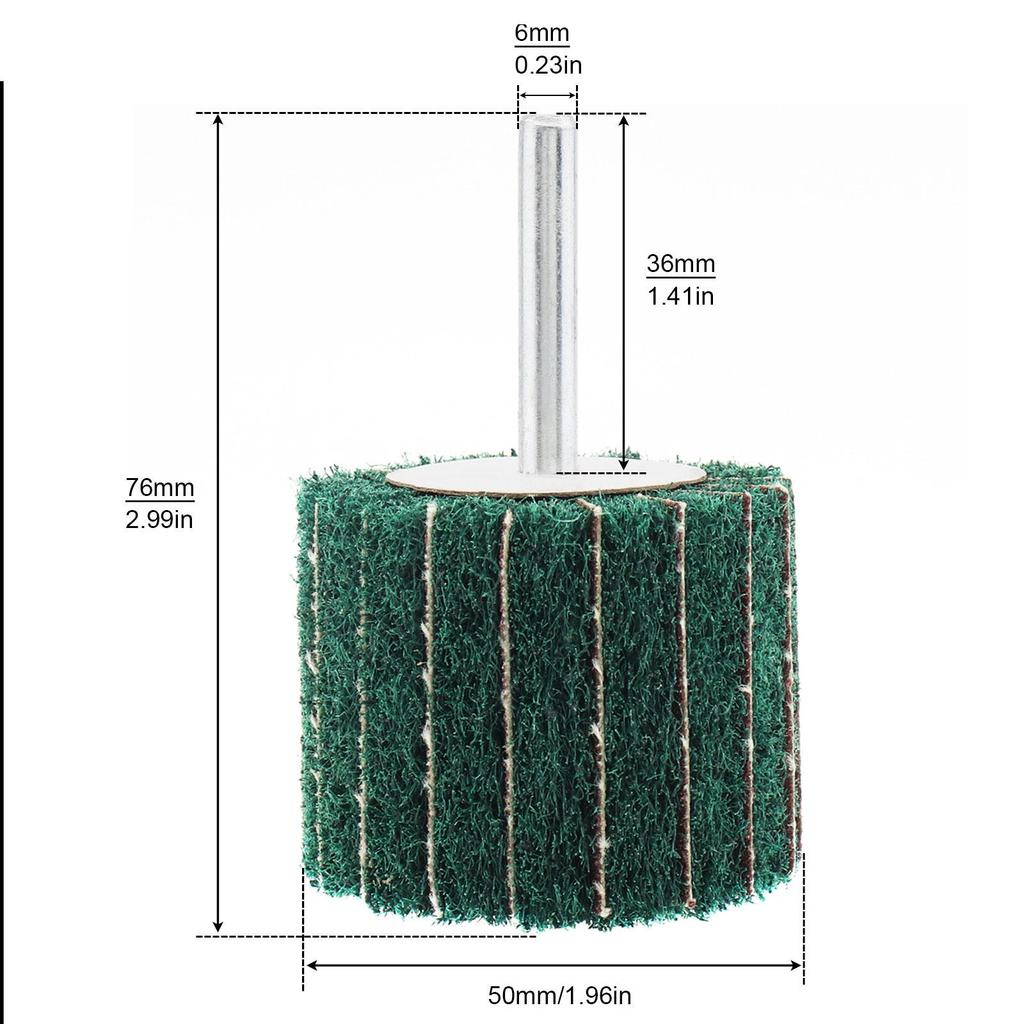 100 Spazzole Abrasive In Nylon Con Codolo 2,35 Mm - Per Levigatura E Lucidatura Fai Da Te - Foto 5