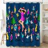 Tu Dance Party Shower Curtain Festive Disco Night Dancefloor Backdrop Home Decor Modern Abstract Art Bathroom Decoration Unique