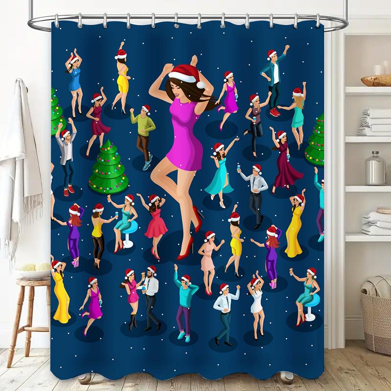 Tu Dance Party Shower Curtain Festive Disco Night Dancefloor Backdrop Home Decor Modern Abstract Art Bathroom Decoration Unique
