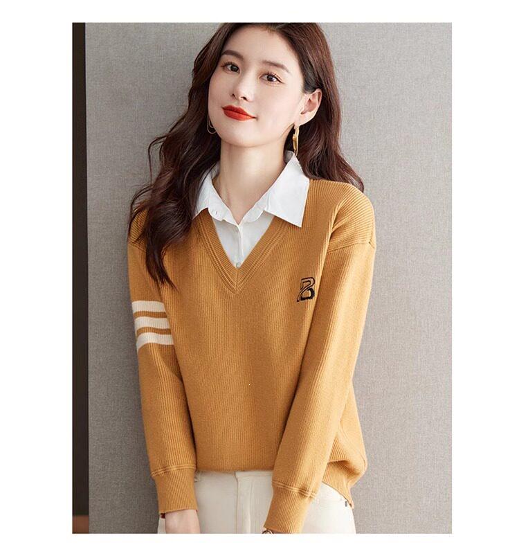 Women’s Chic Two-Piece Style Knit Sweater - Autumn/Winter 2024