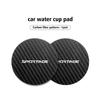 BBED7 For KIA 2pcs Car Carbon Fiber Silicone Car Coasters Water Cup Slots Non-Slip Mat Drink Pads Sportage Ceed Sorento Niro Cadenza